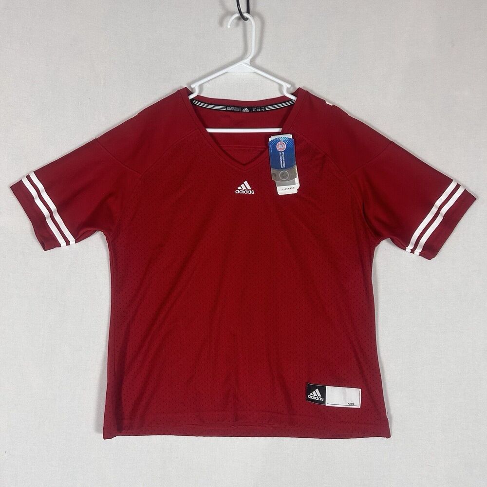 Adidas NEW Womens NCAA Jersey Size XL WISCONSIN Badgers #1 UW-Madison Red NWT